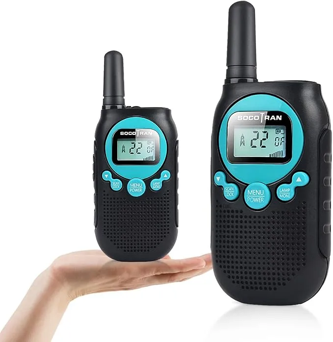 Rechargeable Walkie Talkies for Adults 5 Mile Long Range Boys Walkie-talkies 2 Pack 22CH 0.5W License Free FRS Two Way Radio with Flashlight Easy to Use for Family Camping Trip