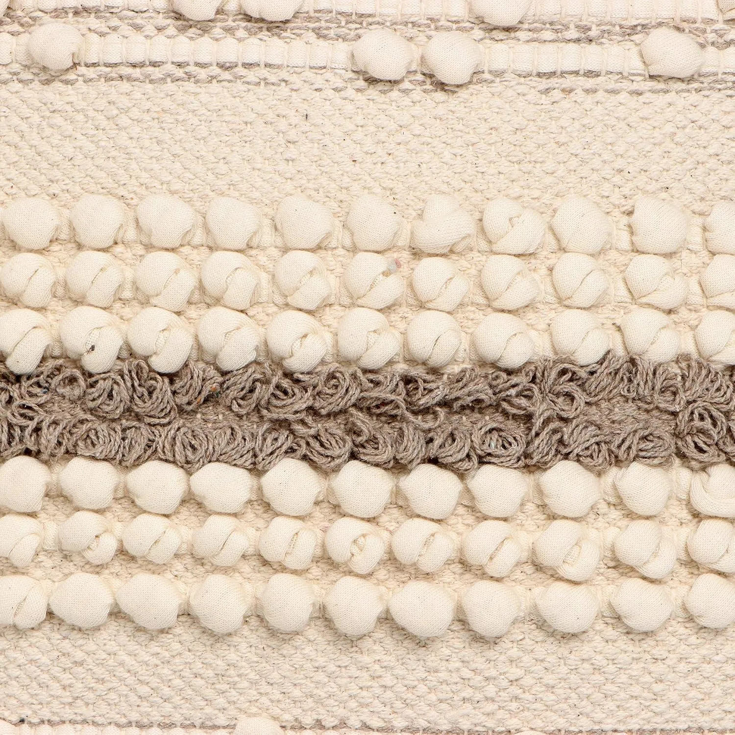REDEARTH · Boho Textured Throw Pillow Cases - Woven Tufted Decorative Farmhouse Cushion Covers Set for Couch - Sofa - Bed - Chair - Dining - Patio - Outdoor - 100% Cotton (18x18; Natural) Pack of 2