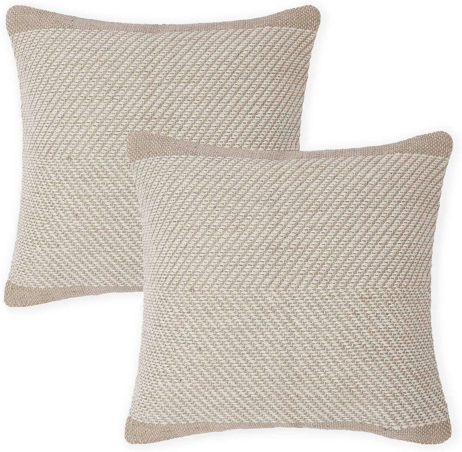 REDEARTH · Handmade Boho Throw Pillow Covers - Bohemian Chic Farmhouse Style - Accent Woven Indoor and Outdoor Pillow Cushion Cases for Couch - Bed - Chair - Sofa - Benches – Set of 2-18"x18" -