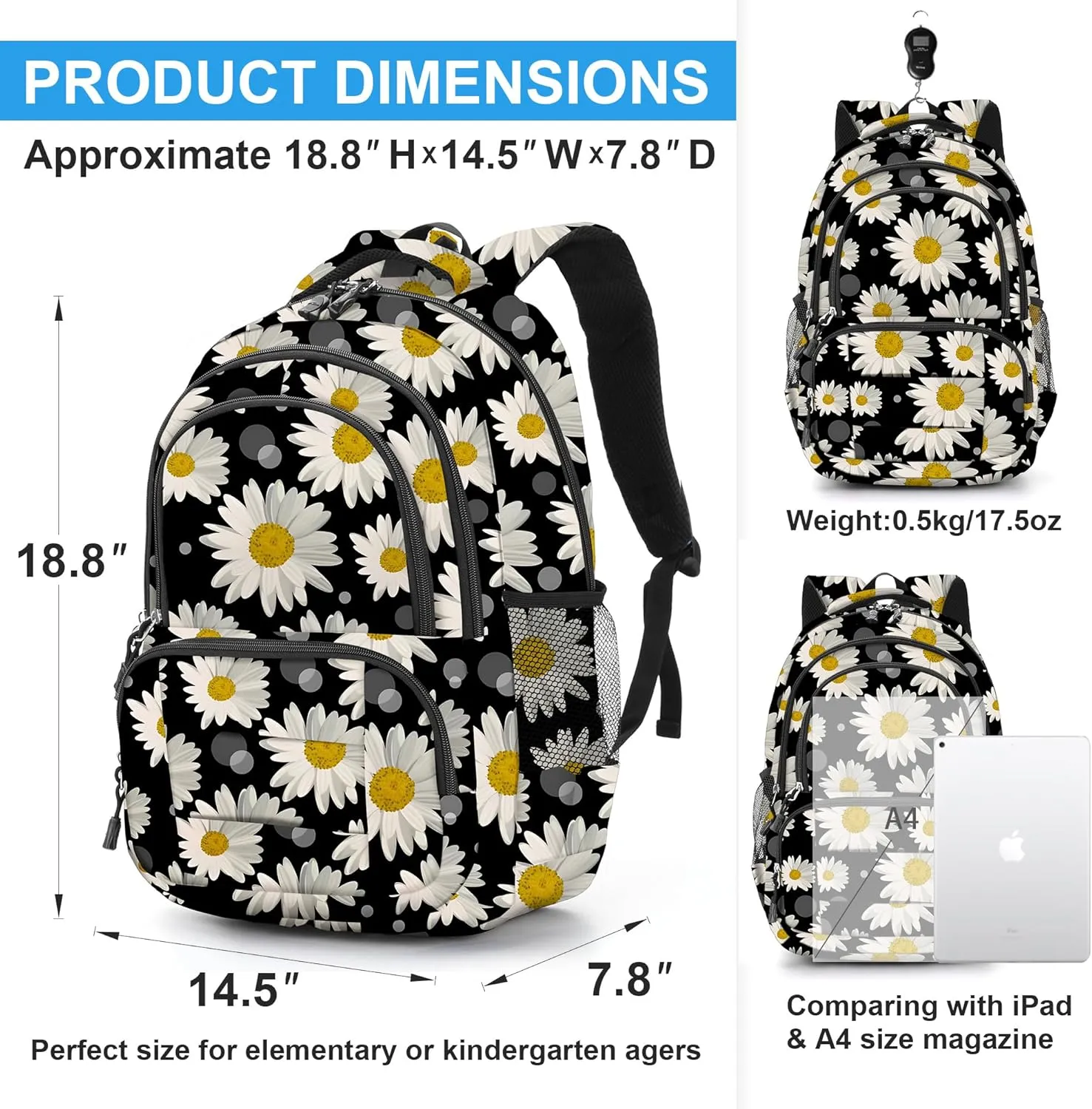 rickyh style Lightweight Elementary Durable Backpack Student Kids Waterproof Backpack