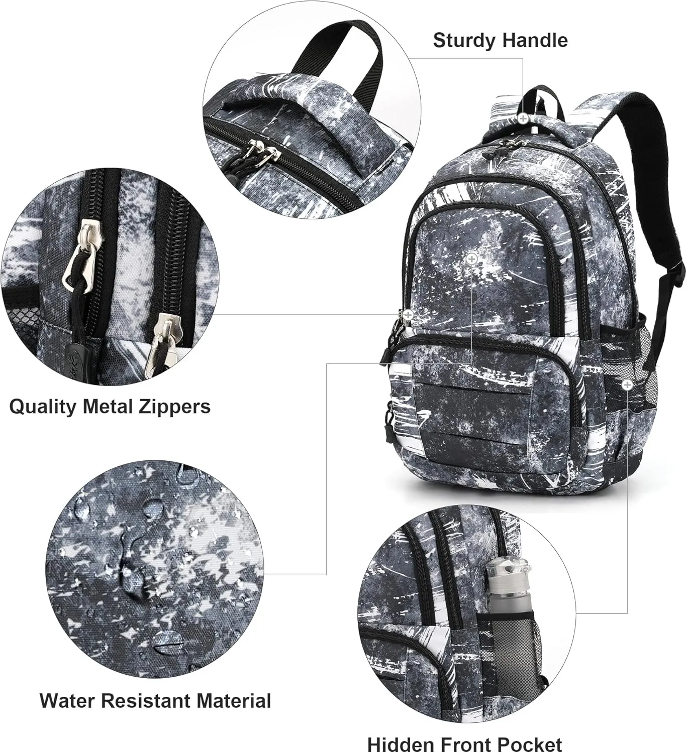 rickyh style Lightweight Elementary Durable Backpack Student Kids Waterproof Backpack