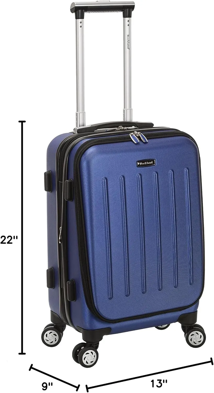 Rockland Titan Hardside Spinner Luggage, Blue, Carry-On 19-Inch