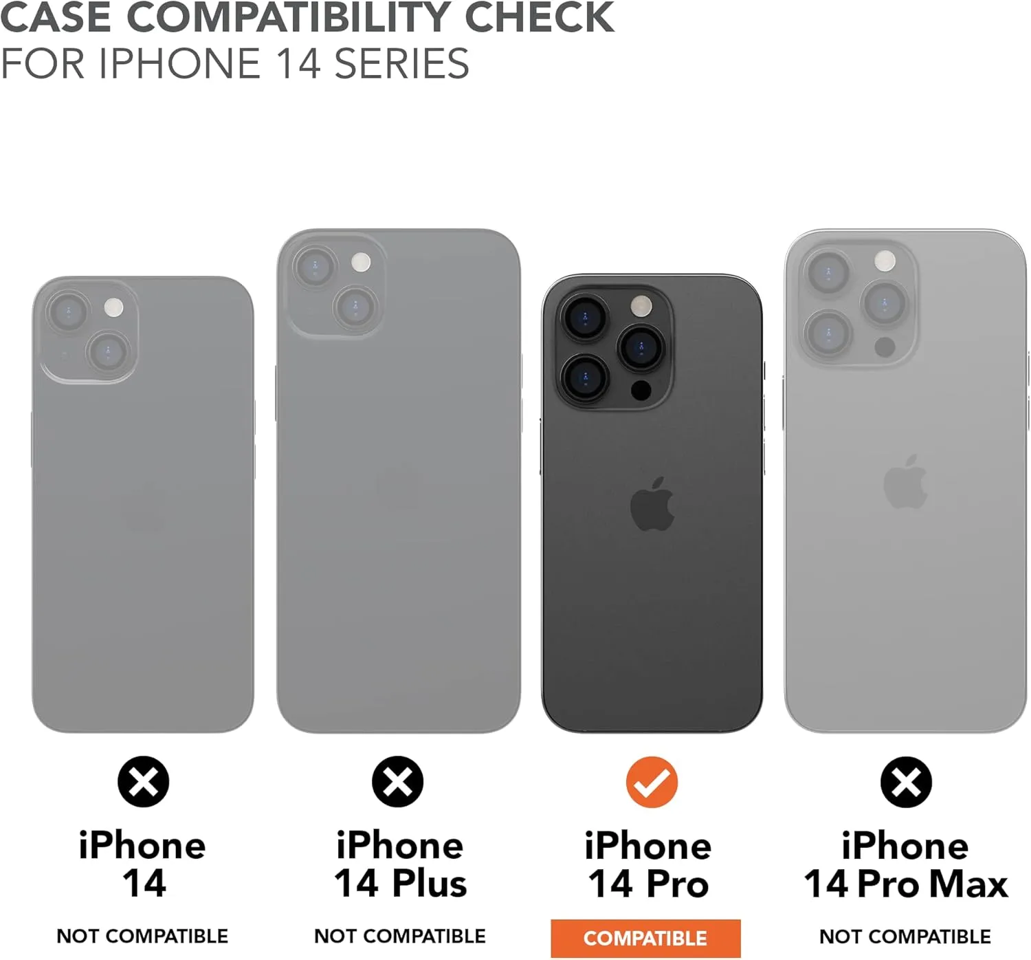 Rokform - iPhone 14 Pro Case, Crystal Series, Dual Magnetic, Clear Apple Case, iPhone Cover with RokLock Twist Lock, Slim Drop Tested Armor (Clear)