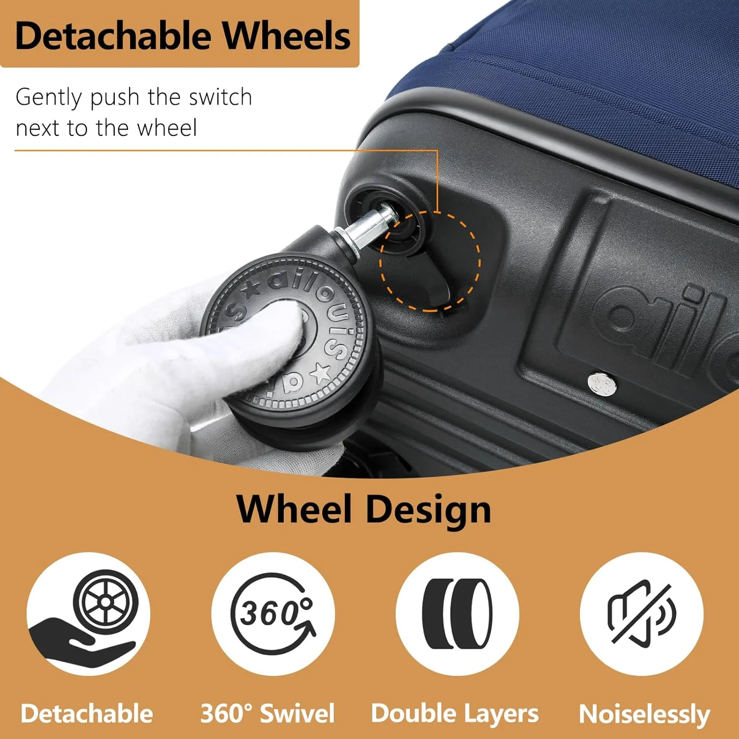 Rolling Backpack with Detachable Wheels 18 Inch Roller Backpack for Men Women Waterproof Travel Wheeled Laptop bag