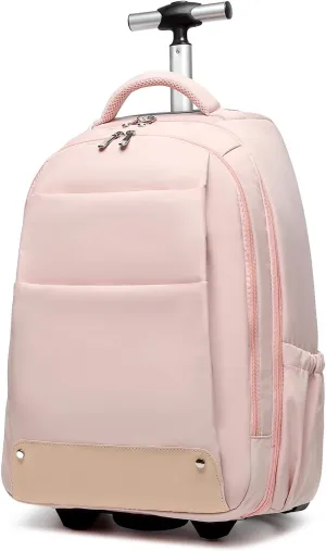Rolling Backpack,Travel Laptop Backpacks with Wheels 17 inch Water Resistant Backpack Mens Rolling Laptop Lag Women Carry on Bag Airline Approved Trolley Roller Backpack Suitcase for Travelling