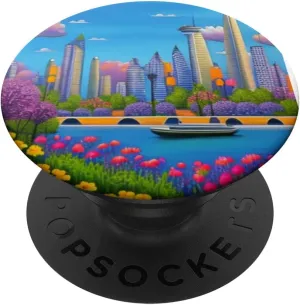 Romantic Canal Waterway Boat Ride Through the City PopSockets Swappable PopGrip