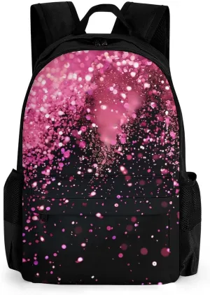 Rose Gold Particles Backpack Travel Laptop Backpack Lightweight Business Work Bag Daypack for Men Women