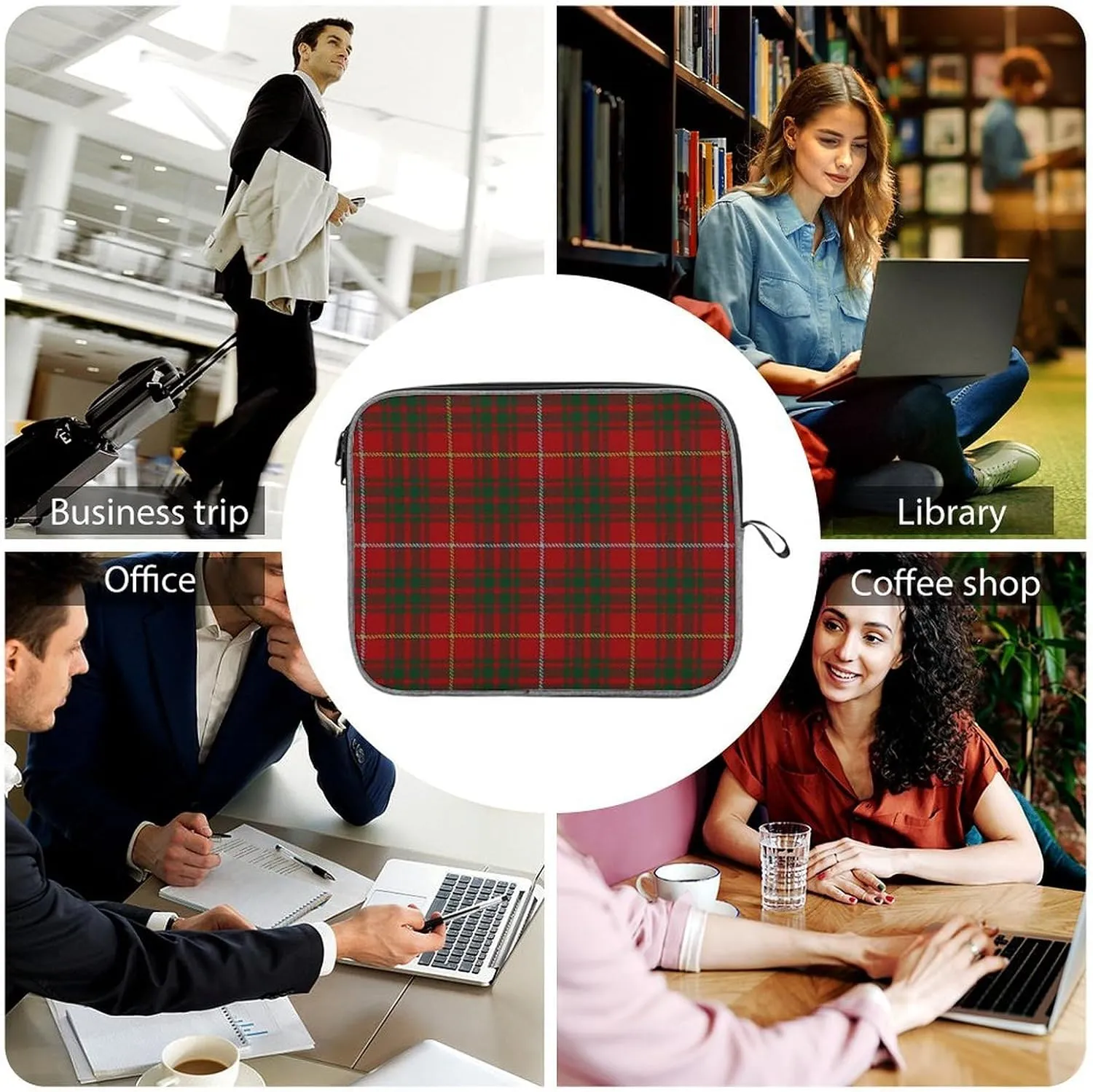 Royal Stewart Tartan Large Capacity Portable Laptop Case Unisex