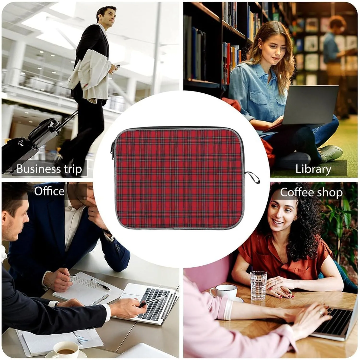 Royal Stewart Tartan Large Capacity Portable Laptop Case Unisex