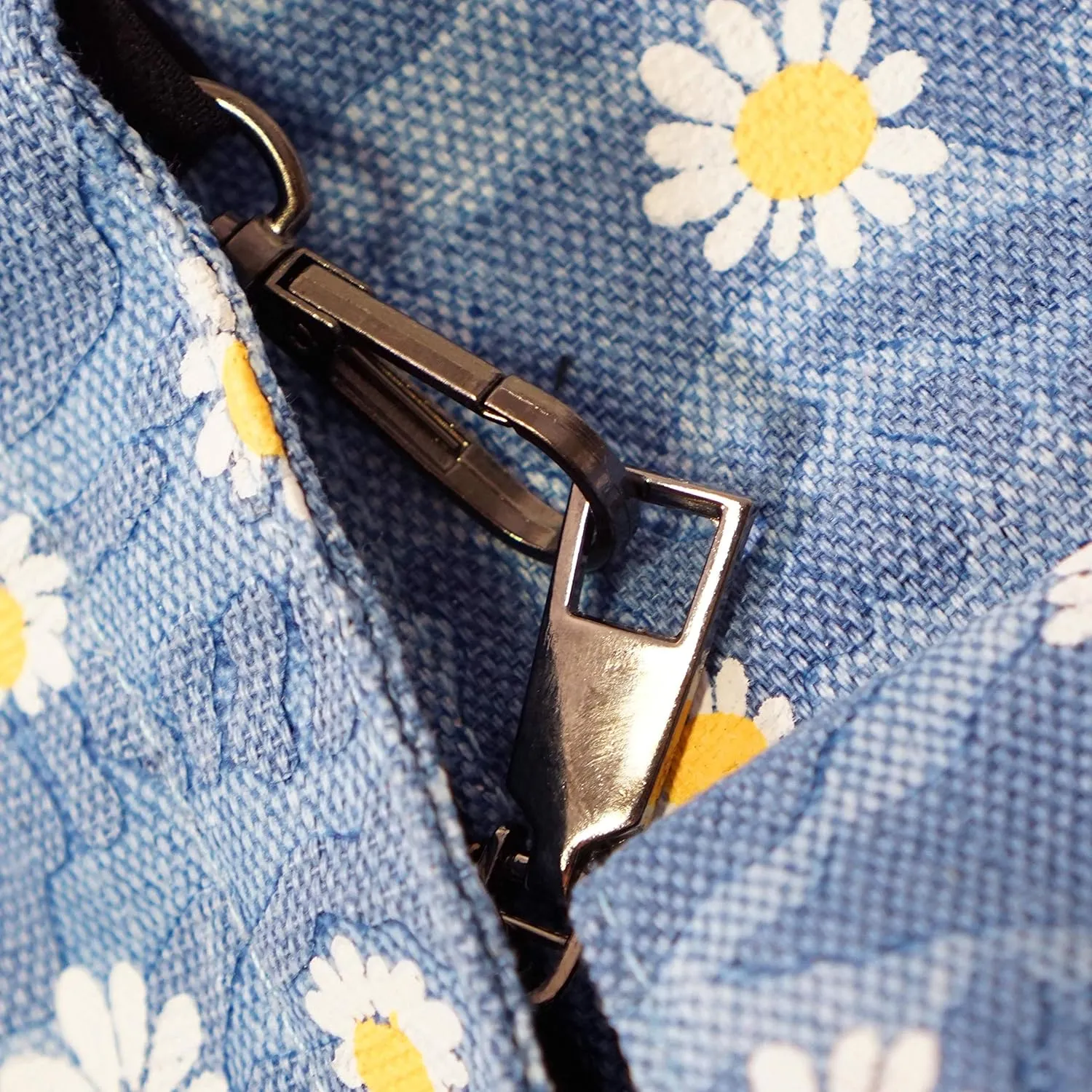 Rucksack Bag, Anti-Theft Crossbody Sling, Backpack, Light Blue Daisy