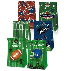Rugby Theme Paper Bags Brown 2 Sets 12PCS