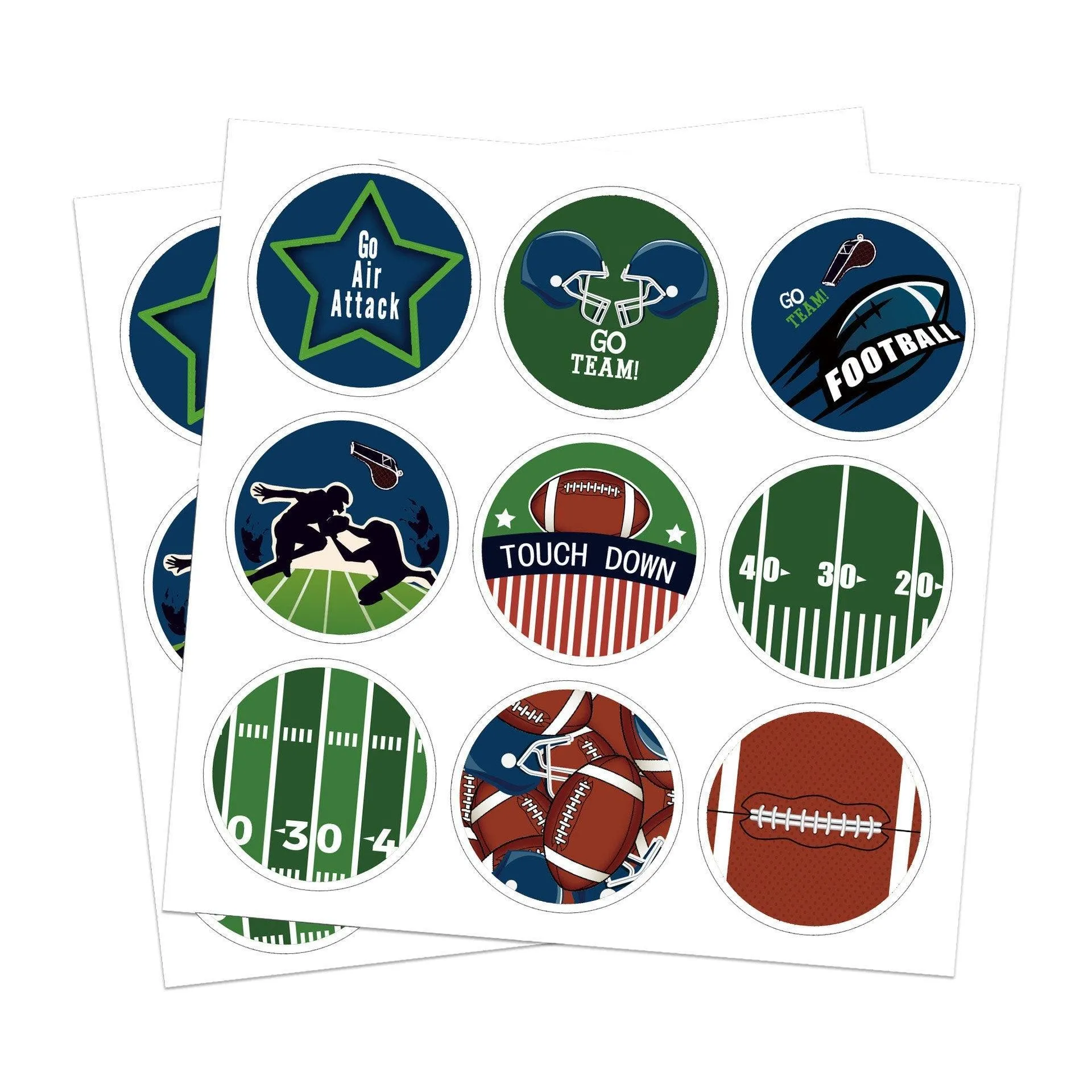 Rugby Theme Paper Bags Brown 2 Sets 12PCS