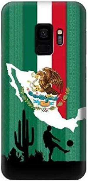 S2994 Mexico Football Soccer Map Flag Case Cover for Samsung Galaxy S9
