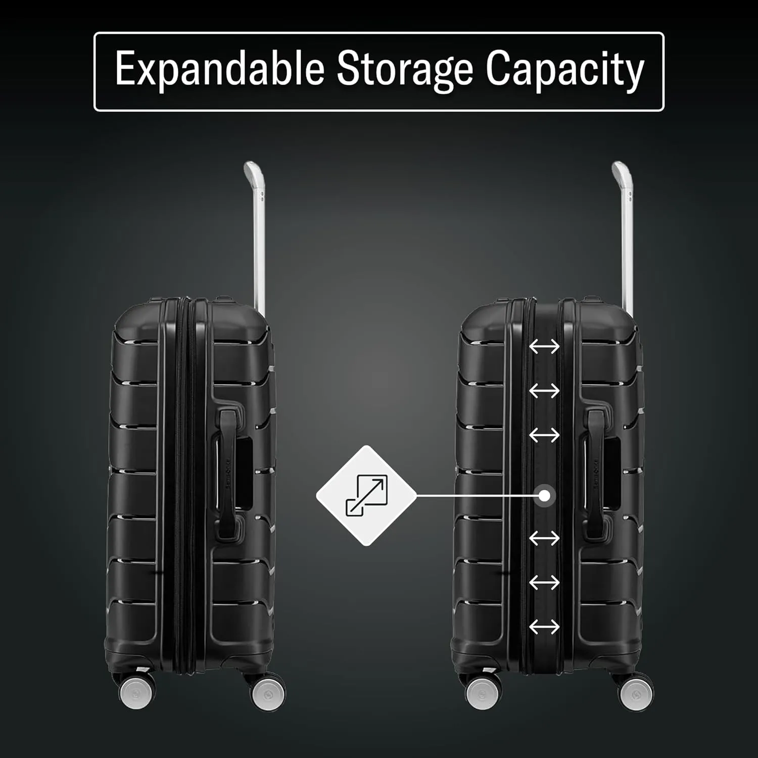 Samsonite Freeform Hardside Expandable with Double Spinner Wheels, 2-Piece Set (21/28), Light Grey