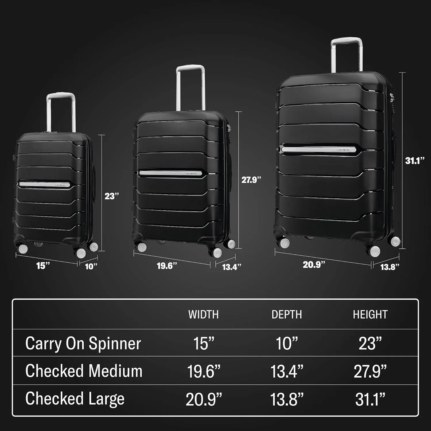 Samsonite Freeform Hardside Expandable with Double Spinner Wheels, 2-Piece Set (21/28), Light Grey