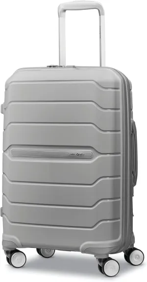 Samsonite Freeform Hardside Expandable with Double Spinner Wheels, Carry-On 21-Inch, Light Grey