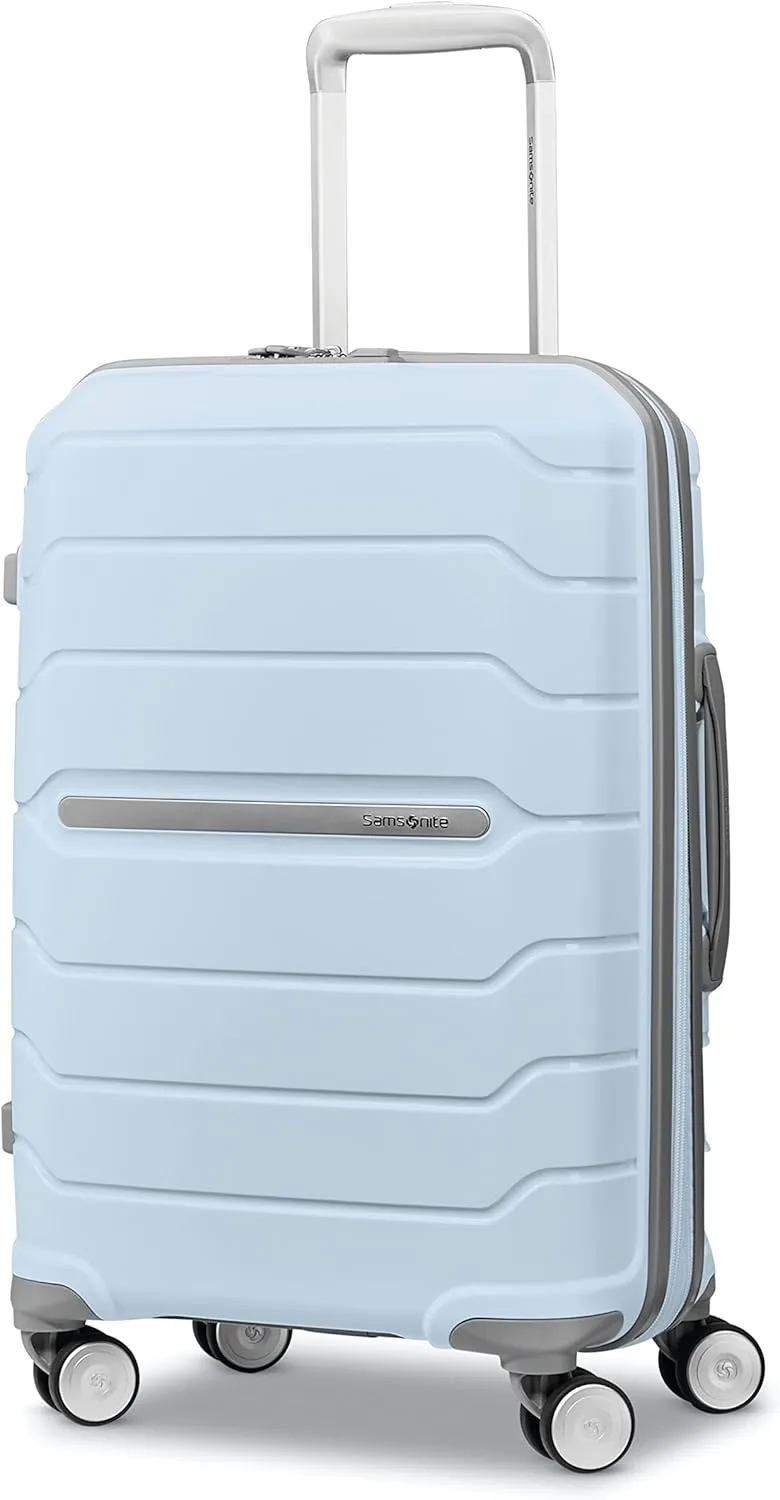 Samsonite Freeform Hardside Expandable with Double Spinner Wheels, Carry-On 21-Inch, Powder Blue