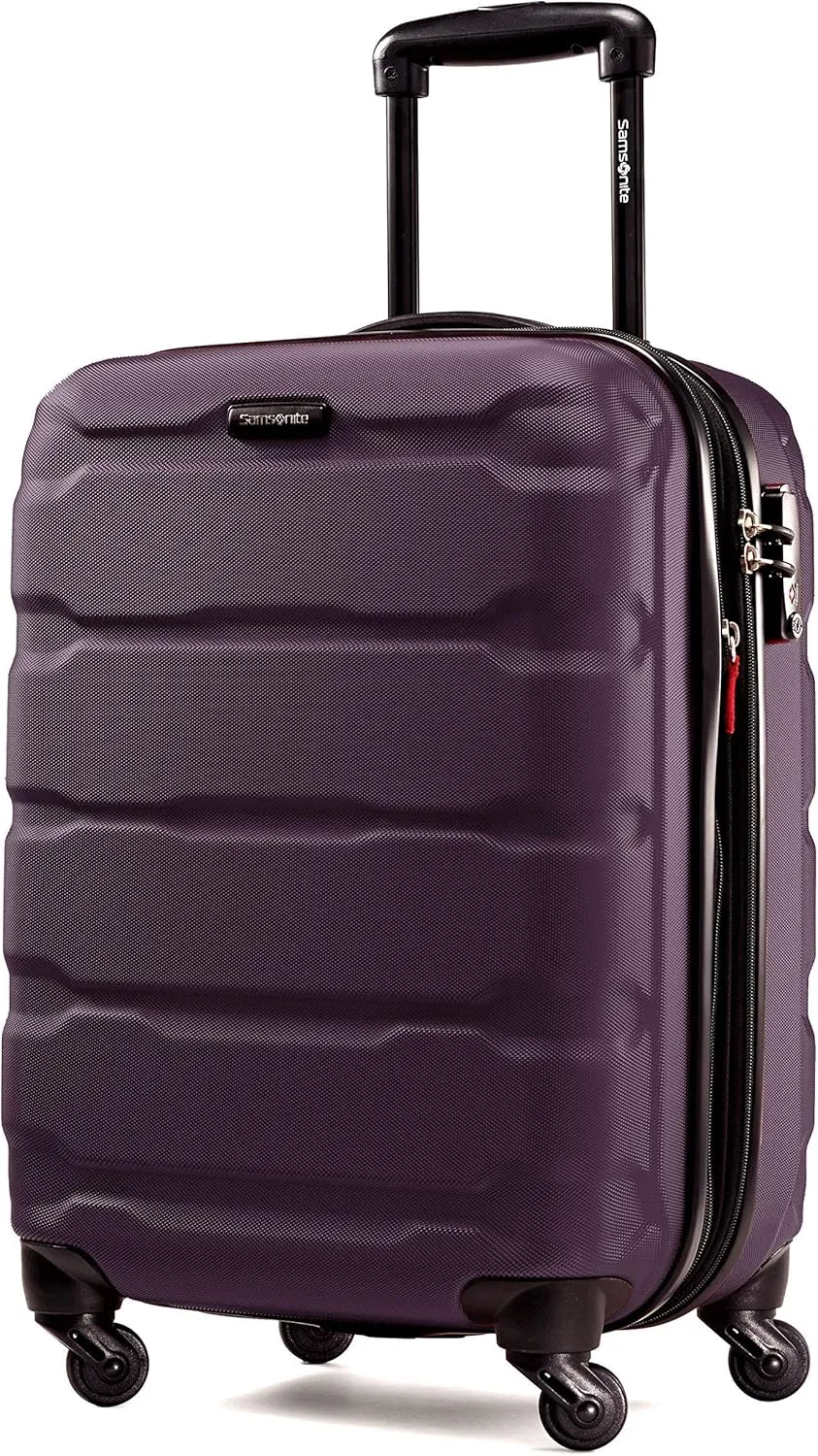 Samsonite Omni PC Hardside Expandable Luggage with Spinner Wheels, Purple, Carry-On 20-Inch