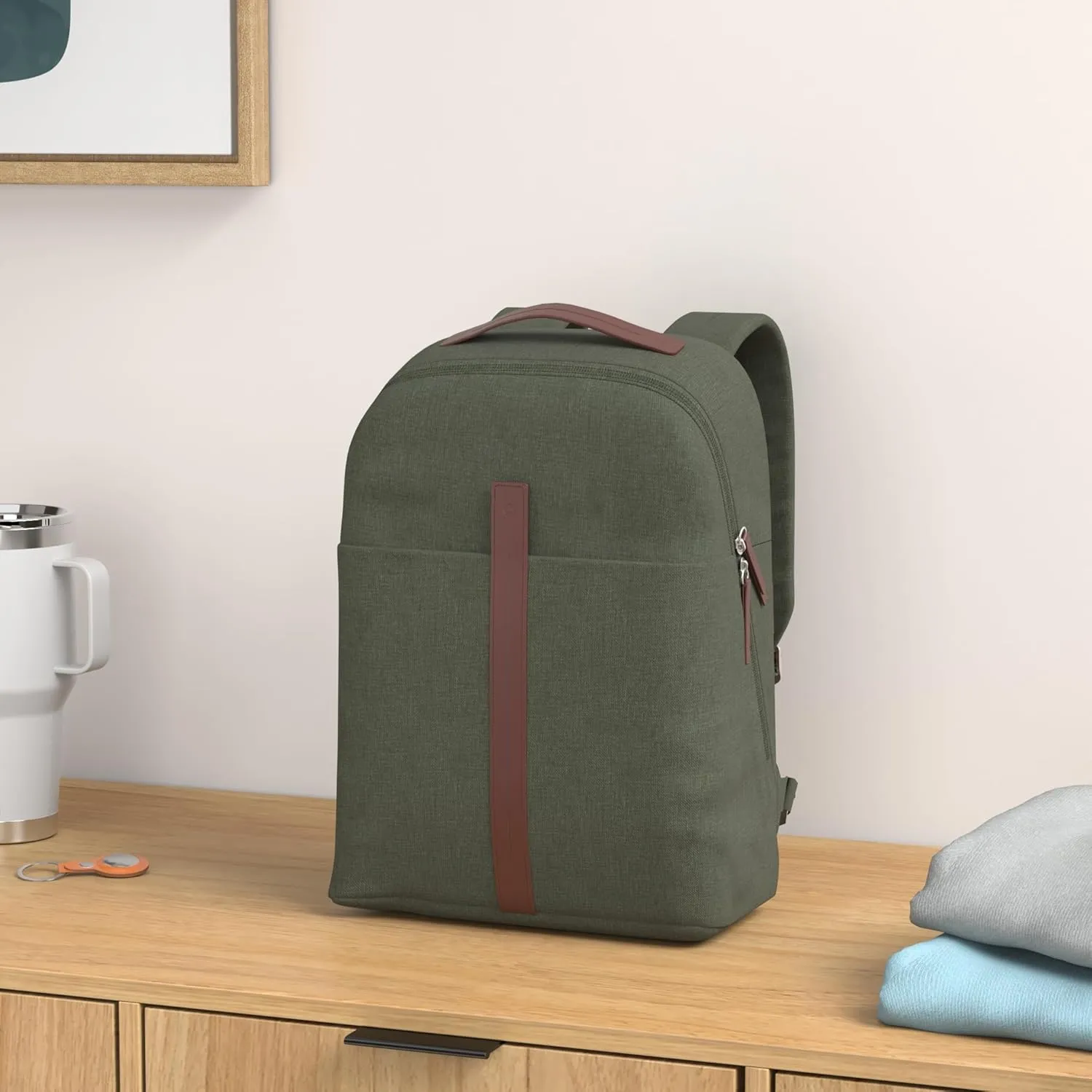 Samsonite Virtuosa Carry-On Travel Backpack with Padded Laptop Sleeve, Pine Green