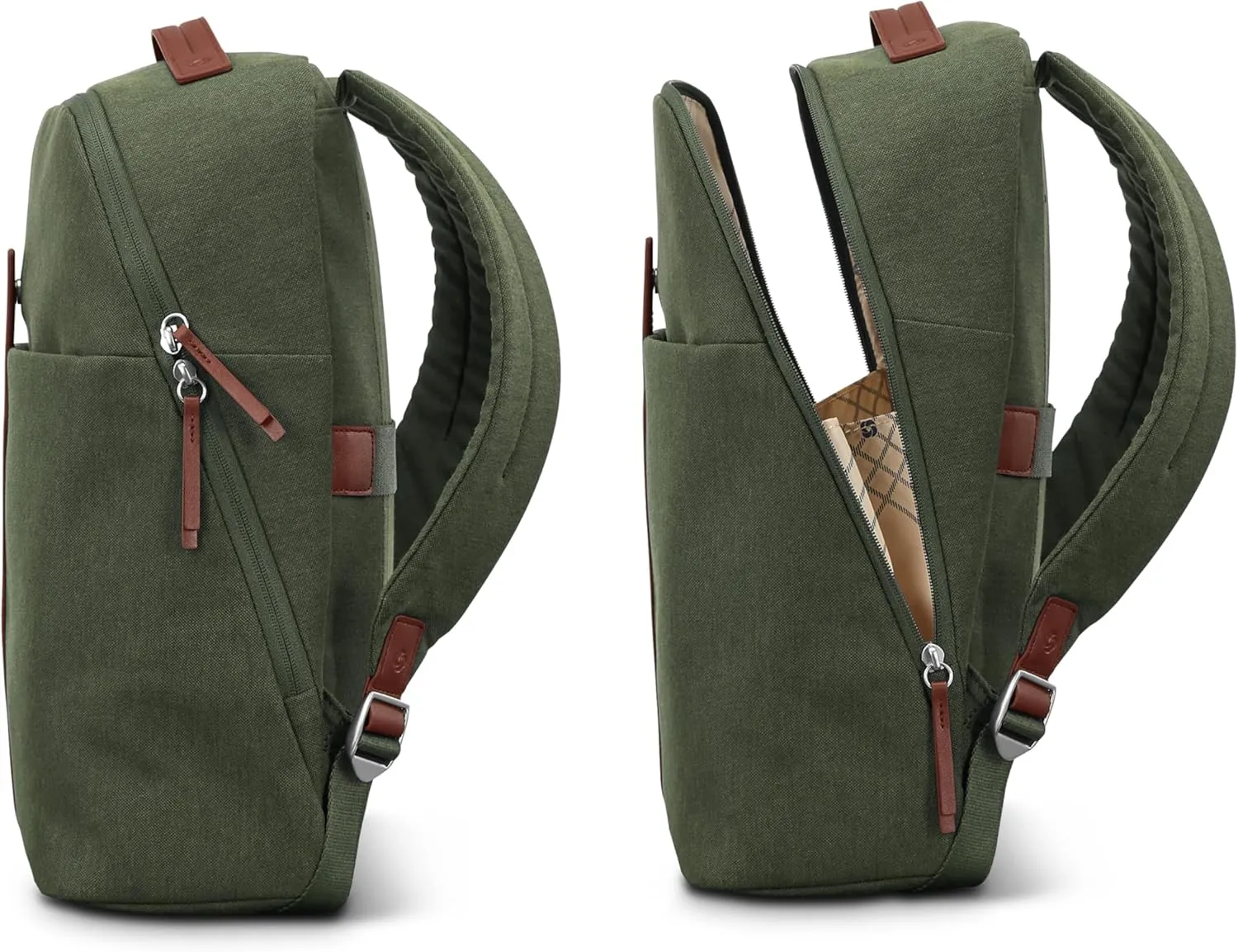Samsonite Virtuosa Carry-On Travel Backpack with Padded Laptop Sleeve, Pine Green