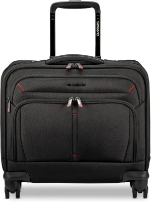Samsonite® Xenon 4.0 Spinner Nylon Rolling Mobile Office With 15.6" Laptop Pocket And Tablet Pocket, 15-3/8"H x 15-3/4"W x 7-1/8"D, Black