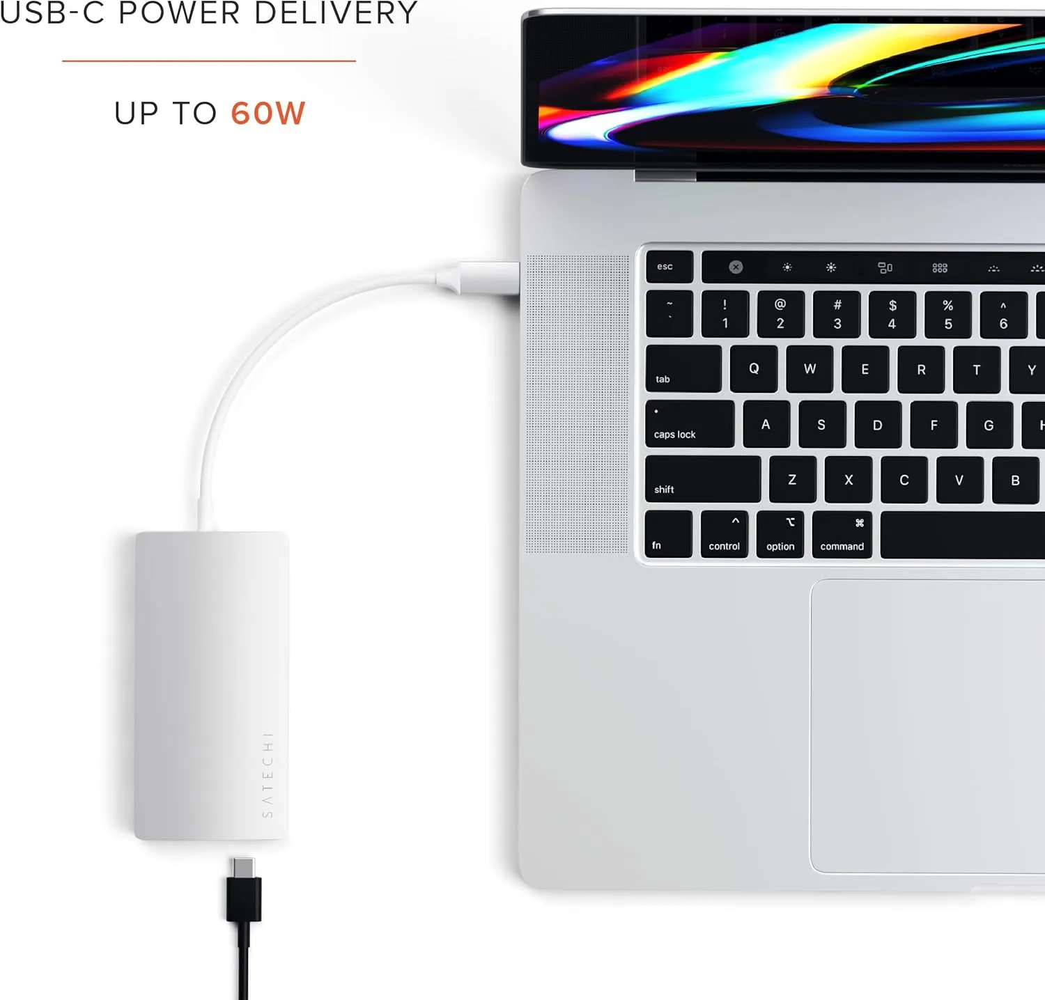 Satechi USB C Hub Multiport Adapter V2, with 4K HDMI, 60W USB C PD Charging, 3 USB-A, Ethernet, Micro/SD Card Readers, for MacBook Pro/Air & Windows - Silver