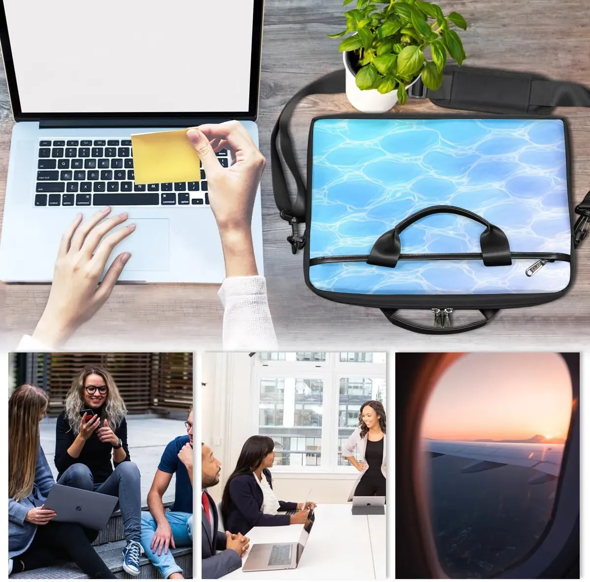 Sea Water Abstract 15 Inch Laptop Bag Laptop Shoulder Bag Computer Cases for Laptops or Tablets