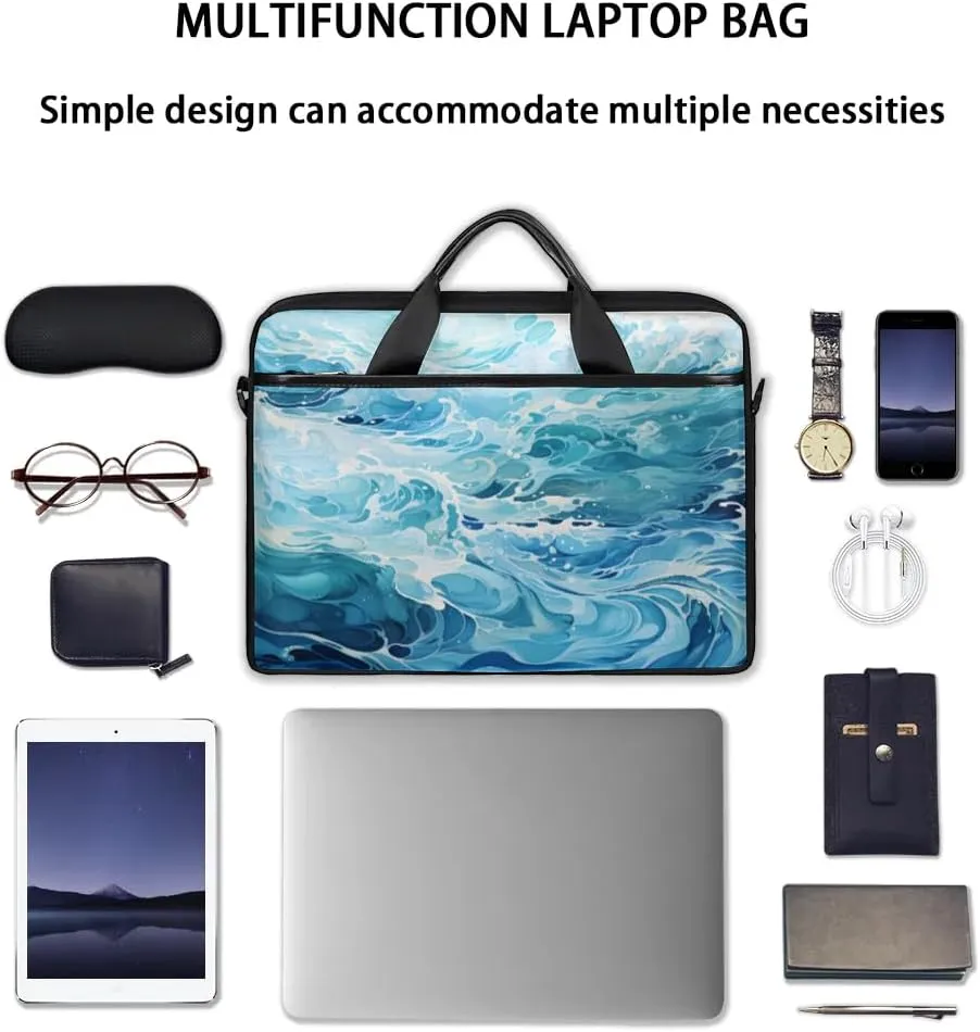 Sea Water Abstract 15 Inch Laptop Bag Laptop Shoulder Bag Computer Cases for Laptops or Tablets