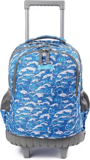 seastig Rolling Backpack Girls Boys 18in Wheeled Backpack Kids Backpack with Wheels School Travel Bag