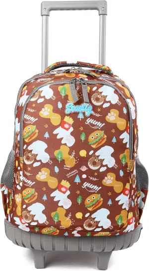 seastig Rolling Backpack Girls Boys 18in Wheeled Backpack Kids Backpack with Wheels School Travel Bag