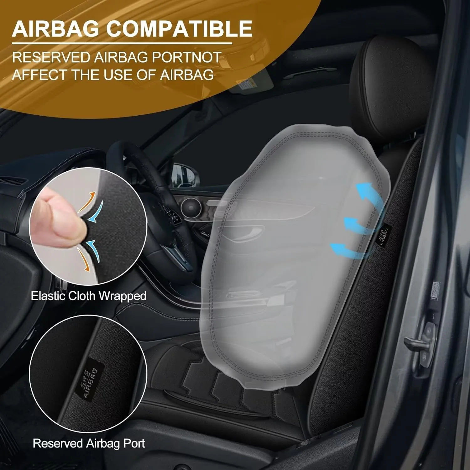 Seat Covers Fit for Hyundai Kona 2018-2024 2025: Leather SUV Seat Covers Car Automotive Seat Protectors Waterproof (Full Set 5 Seats, Black)