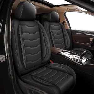 Seat Covers Fit for Hyundai Kona 2018-2024 2025: Leather SUV Seat Covers Car Automotive Seat Protectors Waterproof (Full Set 5 Seats, Black)