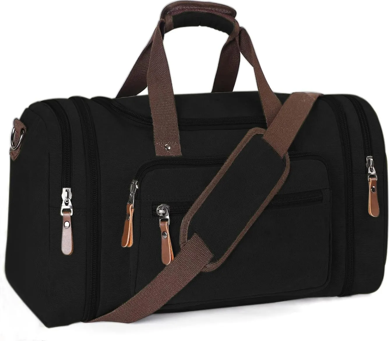 Sechunk Duffle Bag Canvas Large Outdoor Shoulder Bag Overnight Handbag Travel Tote Luggage Weekender Bag