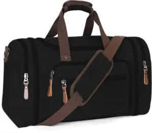 Sechunk Duffle Bag Canvas Large Outdoor Shoulder Bag Overnight Handbag Travel Tote Luggage Weekender Bag
