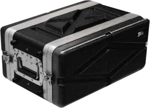Seismic Audio - SALWR4S - Lightweight 4 Space Compact ABS Rack Case - 4U PA DJ Amp Effects Shallow Rack Case