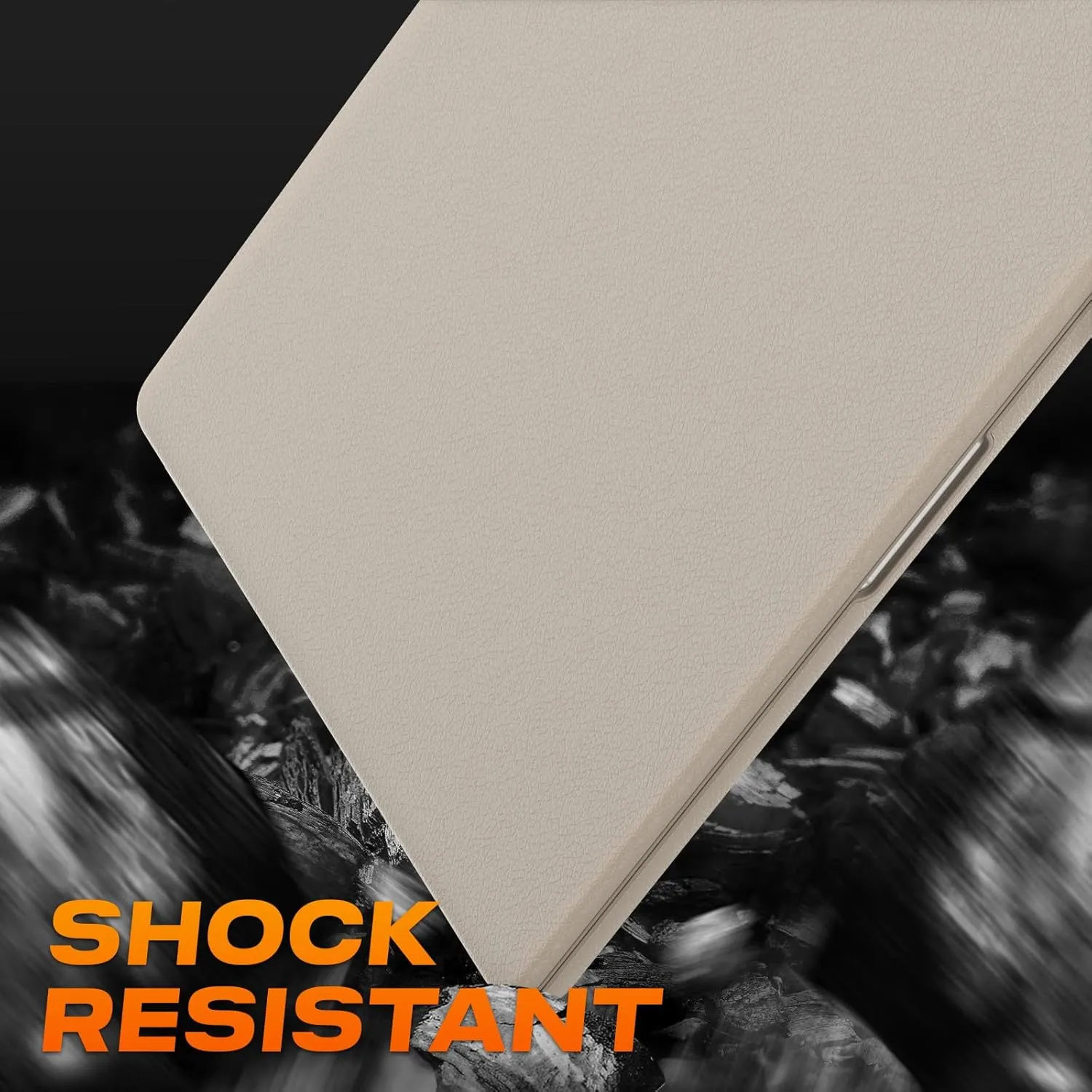 SEYMAC stock Case for MacBook Pro 16 inch 2024-2021 A3403 A3186 A2991 A2780 A2485 M4-M1, Shock-Absorbing Protection Case with Magnetically-Folio Stand &Mouse Pad/Bag (Leather-Like Color Gold)