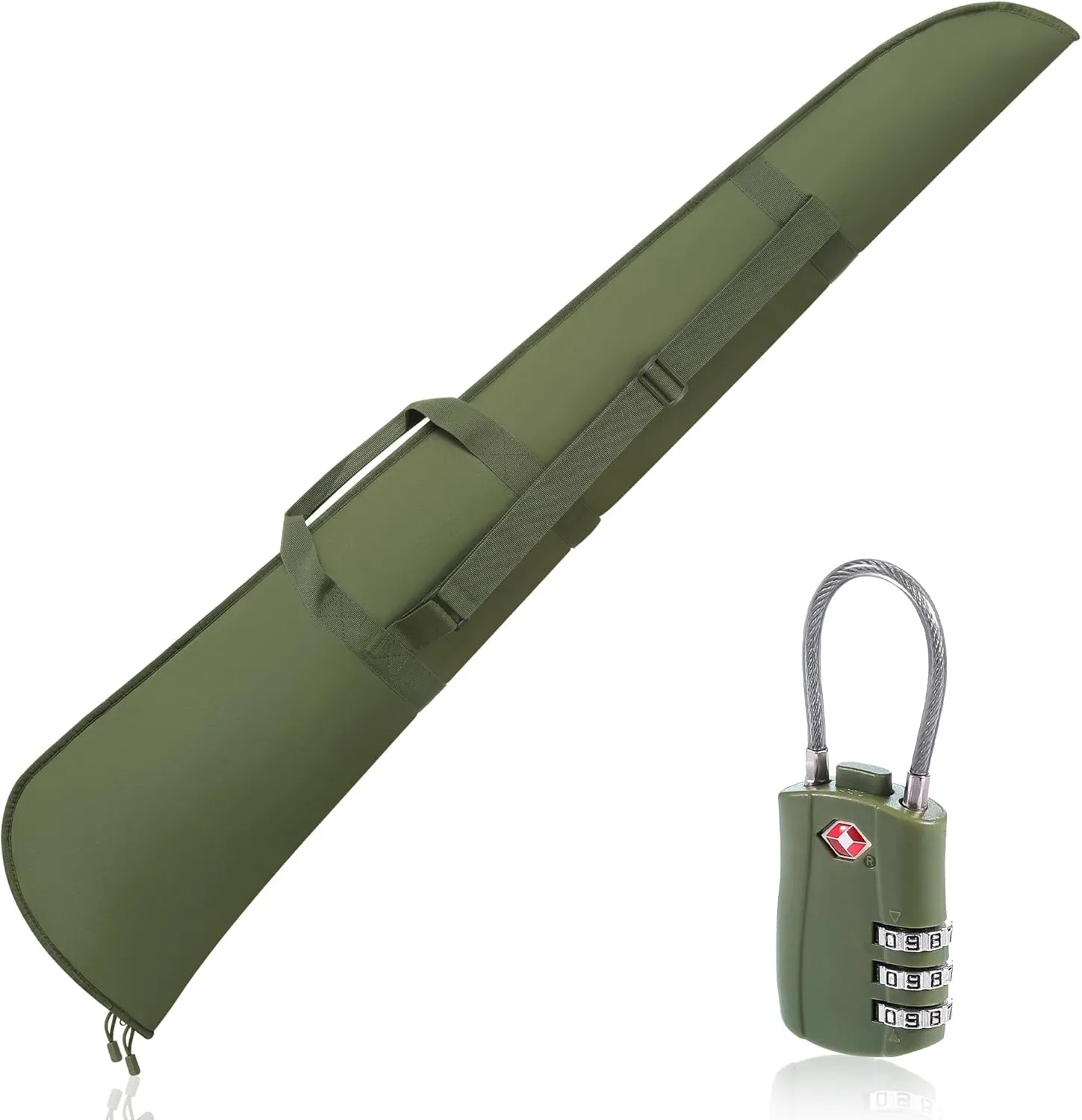 Shotgun Case with TSA locks, Rifle Case 52" Thick Padding, Gun Cases Accessories Lockable Zippers, Rifles Bag with Adjustable Shoulder Strap