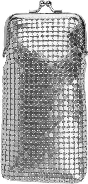 Silver Vintage Luxuriant Soft 4mm Metallic Mesh (Full Pack 100s or 120s) Cigarette Case Purse