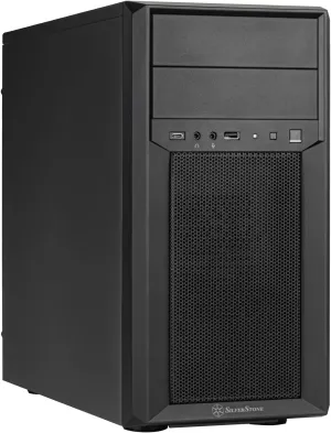 SilverStone Technology FARA 313 Compact Micro-ATX Tower Chassis with Excellent Drive Compatibility and Type-C Port, SST-FA313-B-C