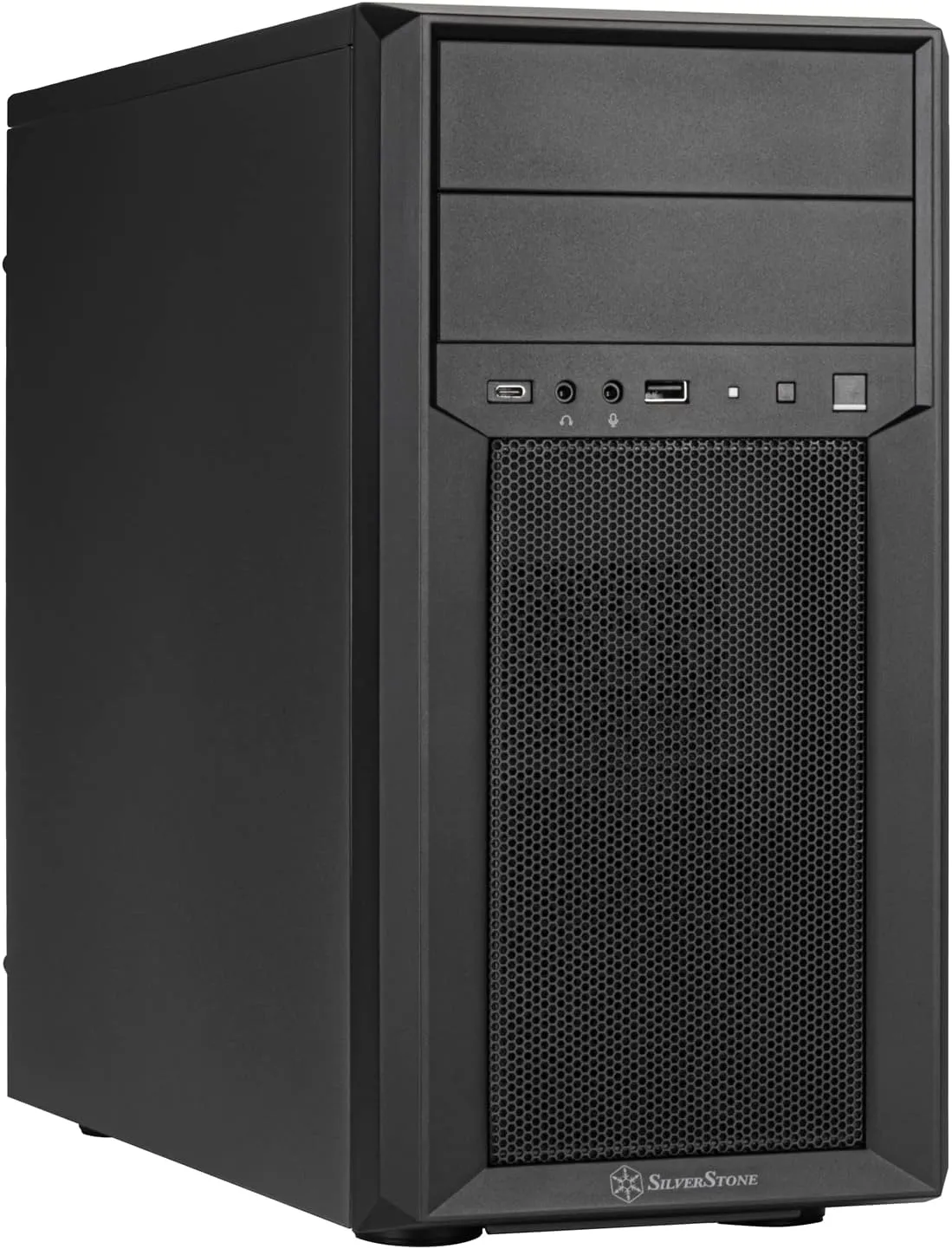 SilverStone Technology FARA 313 Compact Micro-ATX Tower Chassis with Excellent Drive Compatibility and Type-C Port, SST-FA313-B-C