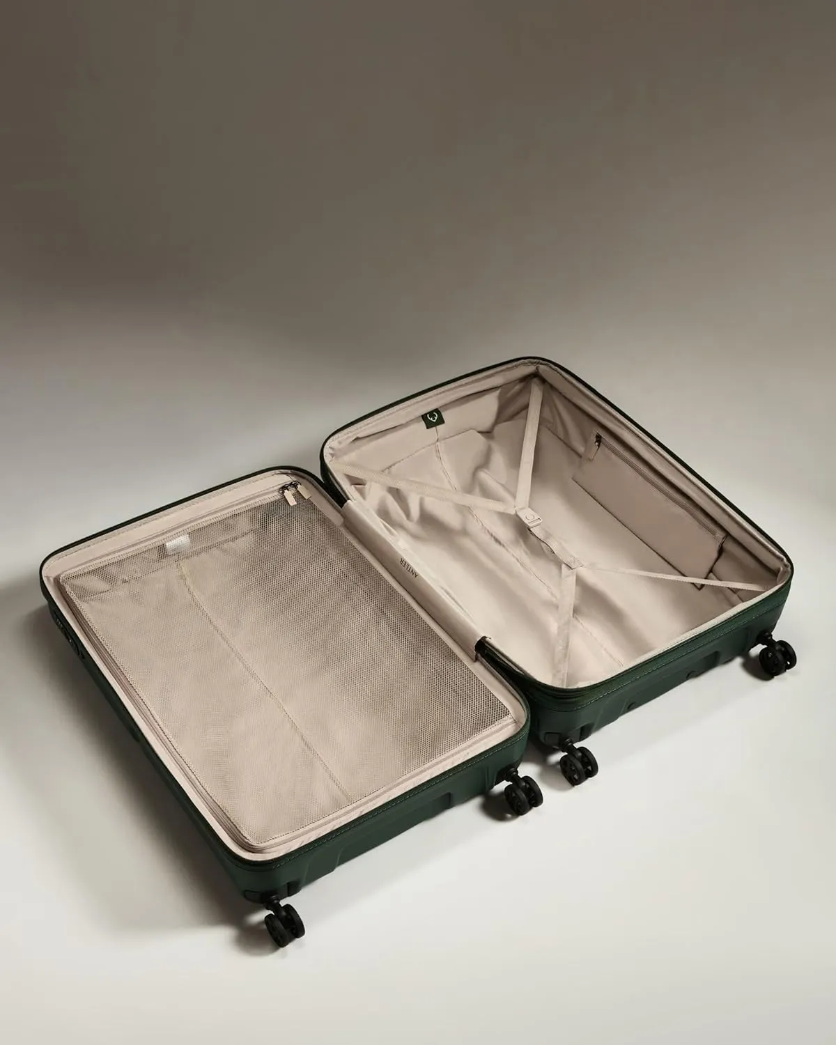 Single Stripe Hardside Luggage 32 Inch Large Suitcase - Durable, Lightweight & Expandable, 4 Spinner Wheels - Adjustable Handle, TSA Lock - Green