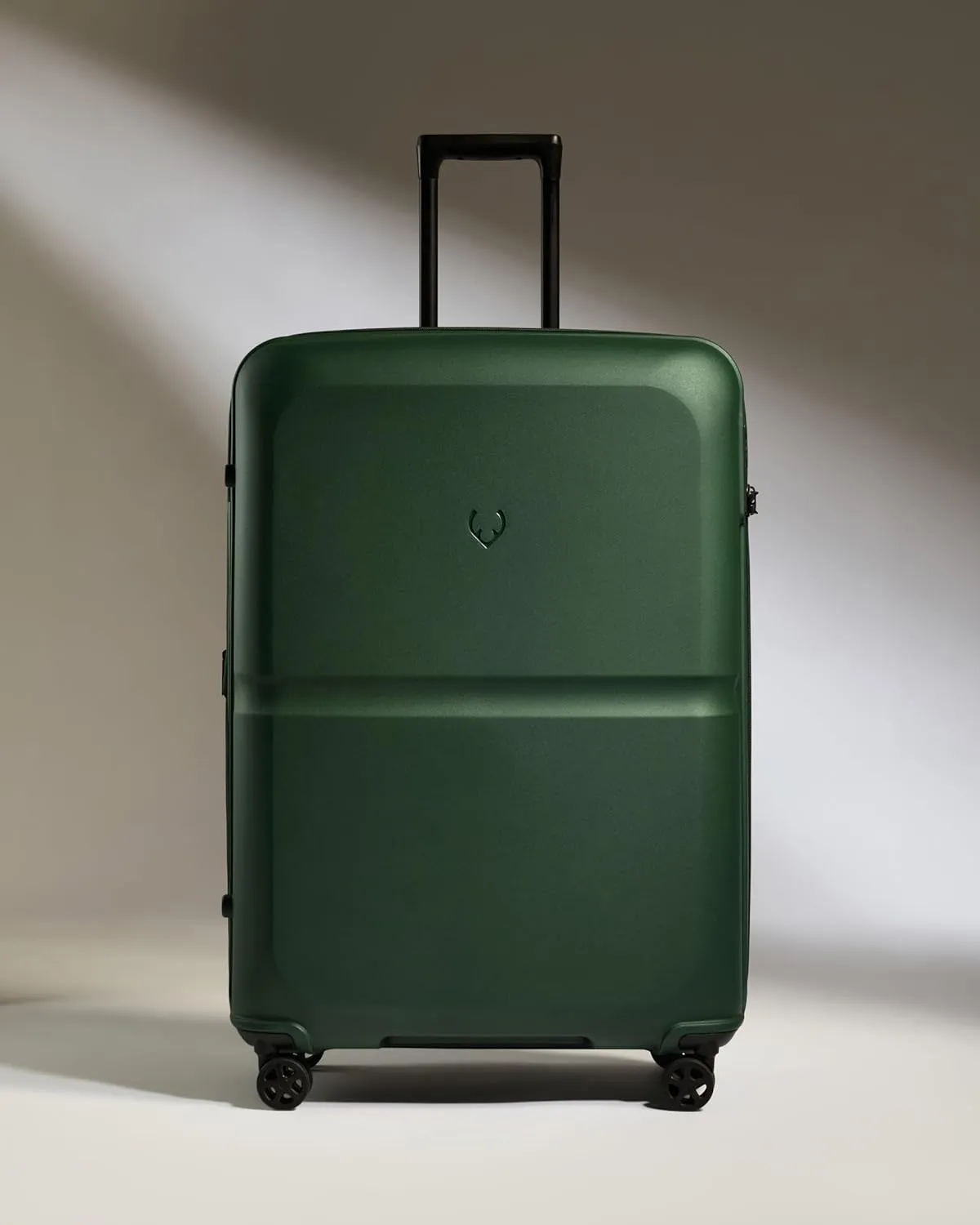 Single Stripe Hardside Luggage 32 Inch Large Suitcase - Durable, Lightweight & Expandable, 4 Spinner Wheels - Adjustable Handle, TSA Lock - Green