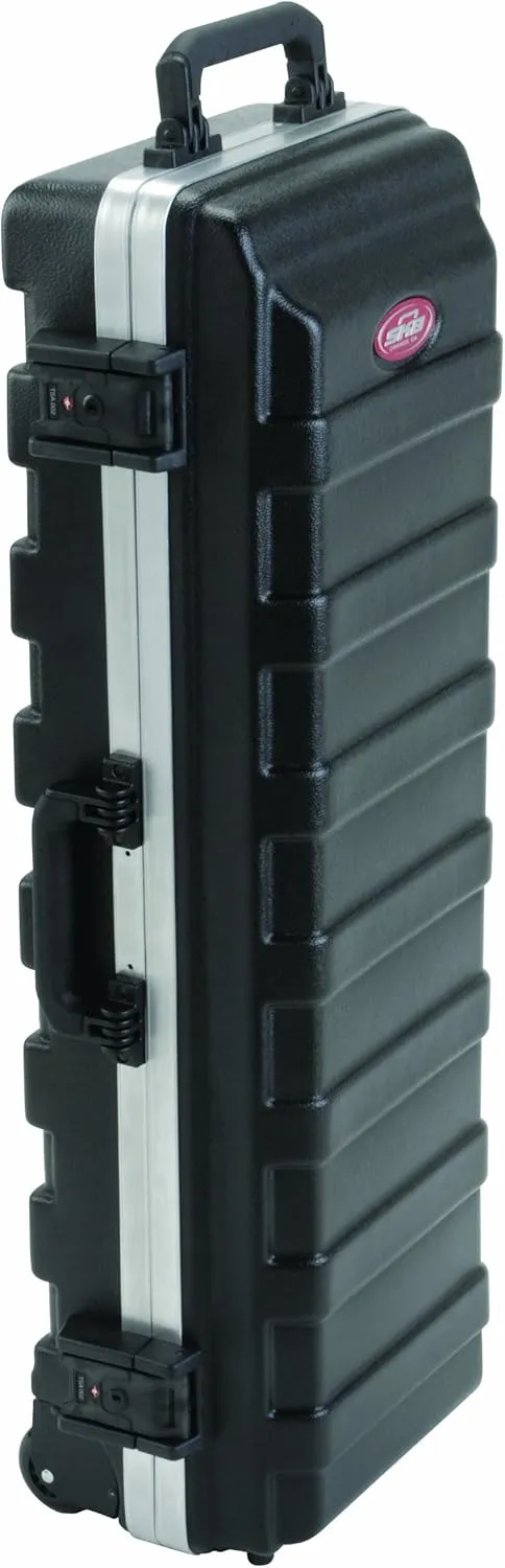 SKB Compact Stand Case 36-1/2 x 11-7/8 x 8-1/4 with Wheels & Straps, TSA Latches, Over molded Handle
