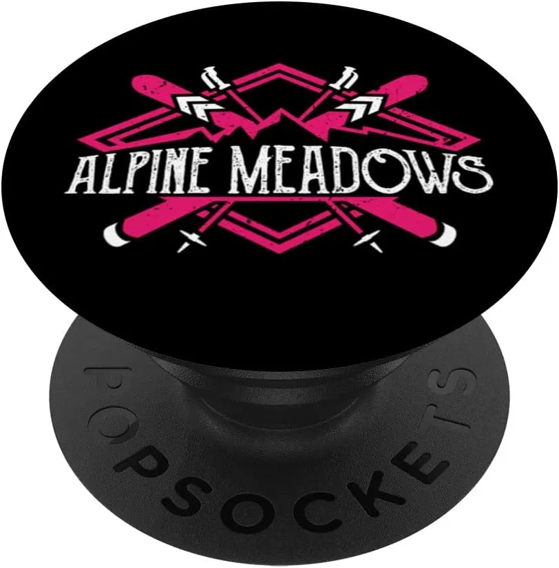 Skiing Skier Downhill Women Ski Resort Alpine Meadows PopSockets Swappable PopGrip