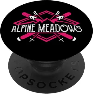 Skiing Skier Downhill Women Ski Resort Alpine Meadows PopSockets Swappable PopGrip