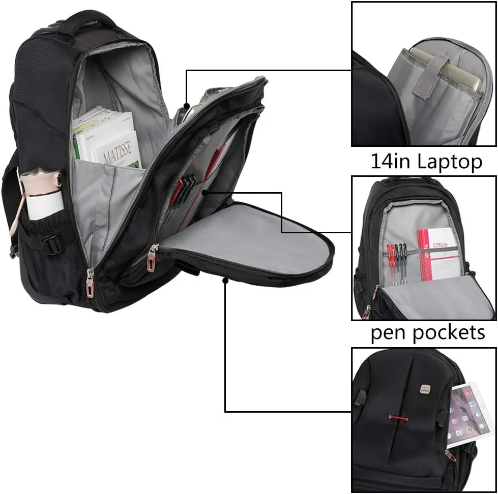 SKYMOVE 19 inches Wheeled Rolling Backpack for Adults and School Students Laptop Books Travel Backpack Bag