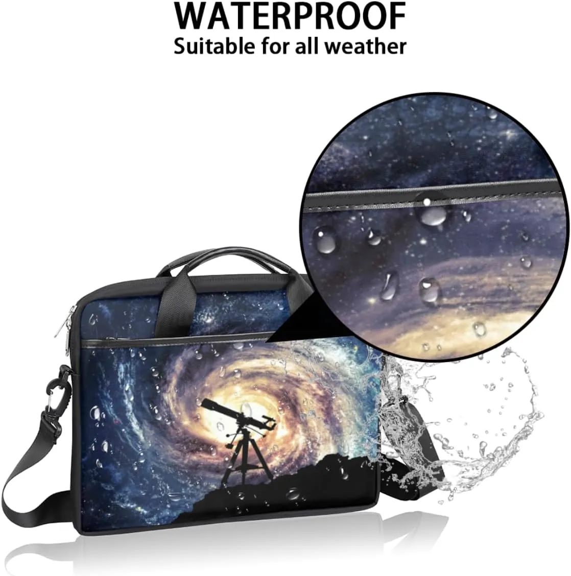 Sleeping Cat Laptop Bag for Men Women 13-15 Inch Case Bags Sleeve Shoulder with Anti Slip Removable The Pad Straps