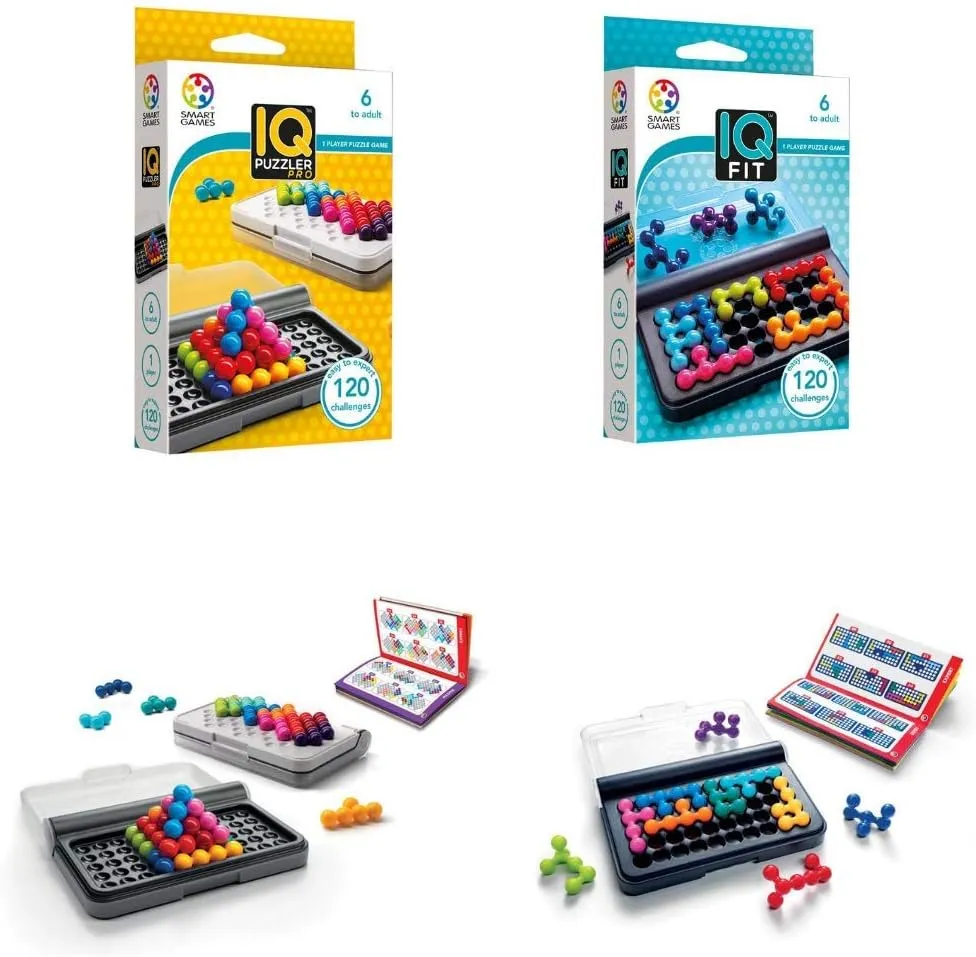 SmartGames IQ Bundles 3D Series, IQ Puzzler Pro IQ Fit 240 Challenges, Ages 6-Adult