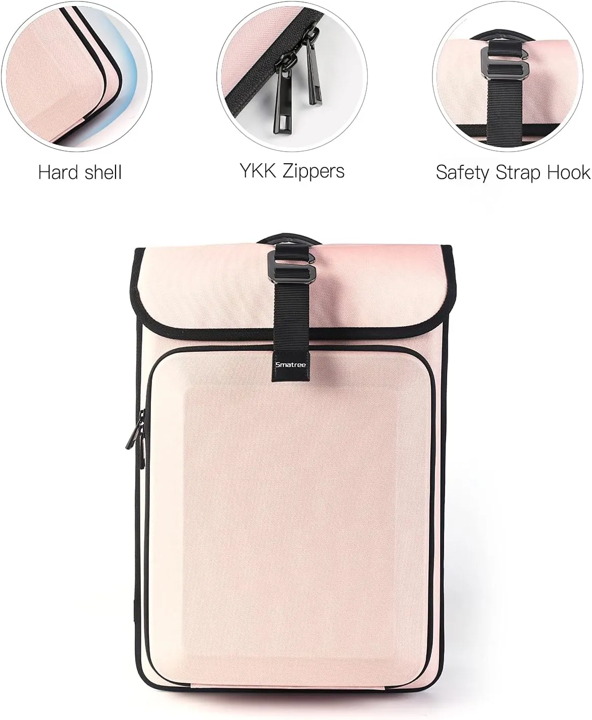 Smatree Business Laptop Backpack for 16.2 inch Macbook Pro 2024 M4/2023 M3 A2780/2021,17.3 inch HP Envy Laptop,16.1 inch HP Victus Gaming Laptop,for ThinkPad P16v Gen 2/1 Mobile Workstation Case(Pink)