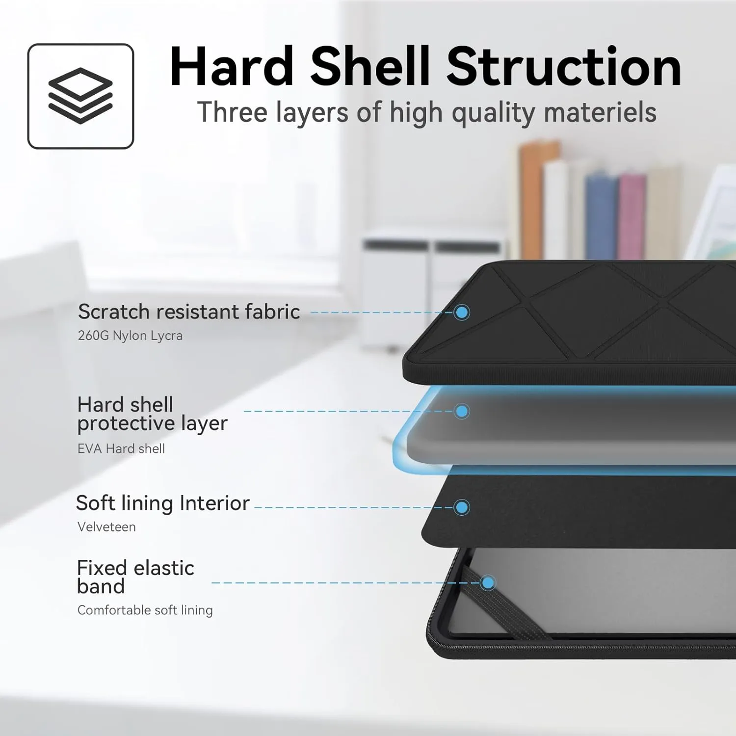 Smatree Hard EVA Protective Sleeve Case Compatible for 16.3 inch Dell XPS 16 9640 Laptop, for 16 inch Dell New Precision 5680/5690 Workstation Waterproof and Anti-Shock Sleeve (X8279)